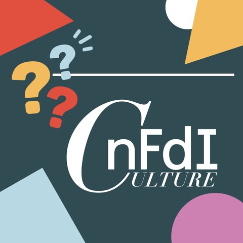 NFDI4Culture-Logo mit bunten Fragezeichen.
