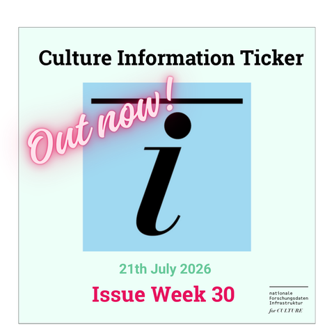 NFDI4Culture Information Services - Illustration Culture Information Ticker, Issue Week 30, 21th July 2026